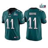 Men & Women & Youth Philadelphia Eagles #11 A. J. Brown Green Super Bowl LVII Patch Vapor Untouchable Limited Stitched Jersey,baseball caps,new era cap wholesale,wholesale hats